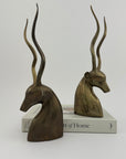 Vintage Brass Antelopes- A Pair