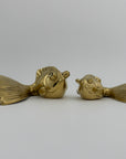 Large Vintage Fancy Tail Large Eyed Brass Fish- A Pair
