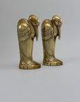 Tall Vintage Brass Pelican Bookends-A Pair