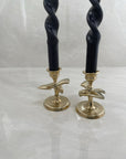 Vintage Brass Bird Candlestick Holders-A Pair