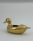 Vintage Brass Duck Stash Pot