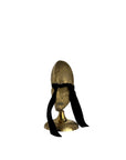 Vintage Brass Mask Sculpture on Stand