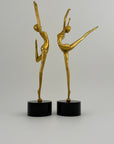 Tall Vintage Brass Ballerina Figurines – Set of Two
