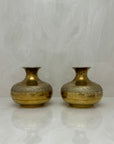 Vintage Brass Vases-A Pair