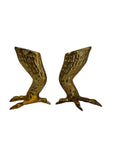 Pair of Vintage Brass Eagle Talon Candlesticks