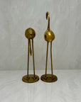 Vintage Tall Brass Cranes-A Pair
