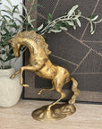 Large Vintage Brass Horse Sculpture