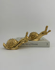 Vintage Brass MCM Snails-A Pair