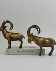 Vintage Brass Ibex Goat Sculptures – Pair-G.O.A.T Wedding Gift for Power Couple