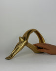 Vintage Brass Yoga Sculpture
