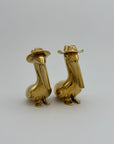 Vintage Brass Pelican Couple
