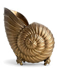 Vintage Brass Nautilus Shell Wine Bucket or Planter