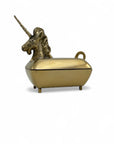 Vintage Brass Unicorn Trinket Box