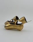 Pretty Brass Ballerina Slippers -A Pair