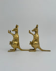 Vintage Brass Kangaroo Bookends-A Pair