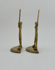 Vintage Brass Golf Bookends- A Pair By Enesco