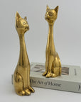Slim MCM Vintage Brass Cats-A Pair