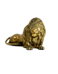 Vintage Brass Lion Sculpture