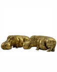 Vintage Brass “House Hippos” – Pair of Brass Figurines