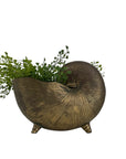 Vintage Brass Shell Stash Pot/Planter/Wine Holder