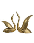Vintage MCM Brass Swans-A Pair
