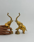 Vintage Brass Circus Elephants- A Pair