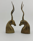 Vintage Brass Antelopes- A Pair