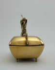 Vintage Brass Unicorn Trinket Box