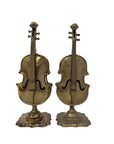 Vintage Brass Violin Figurines
