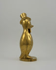 Vintage Brass Penguin in Top Hat- A Coin/Wish Bank