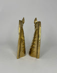 Vintage Brass Zebra Bookends