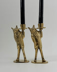 Pair of Vintage Brass Pig Candleholders – Dressed to Impress