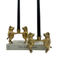 Vintage Brass Pig Candleholders-A Pair