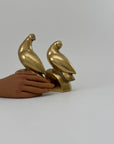 Vintage Brass Bird Bookends – Mid-Century Modern Elegance (6.72 lbs Total)