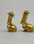 Vintage Brass Pelican Couple