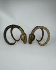 Vintage 1981 Dolbi Cashier Ram Horn Sculptures