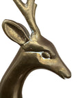 Vintage Brass Reindeer Sculptures – Pair
