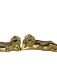 Vintage Brass Frogs in Beach Attire-A Pair