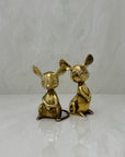 Vintage Brass Mice-A Pair