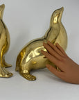 Pair of Vintage Brass Seals-Large