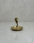 Vintage Brass Seahorse Ring Dish