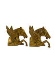 Vintage Brass Pegasus Bookends-A Pair