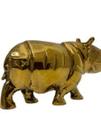 vintage brass rhinoceros