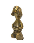 Vintage Brass Dog Figurine – Dapper Canine Gentleman Sculpture