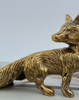 Vintage Brass Foxes- A Pair
