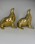 Pair of Vintage Brass Seals-Large