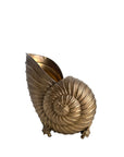 Vintage Brass Nautilus Shell Wine Bucket or Planter