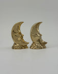 Vintage Brass “Man in the Moon” Figurines – Set of 2
