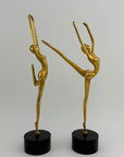 Tall Vintage Brass Ballerina Figurines – Set of Two