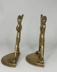 Vintage Brass Baseball Bookends-A Pair by Enesco